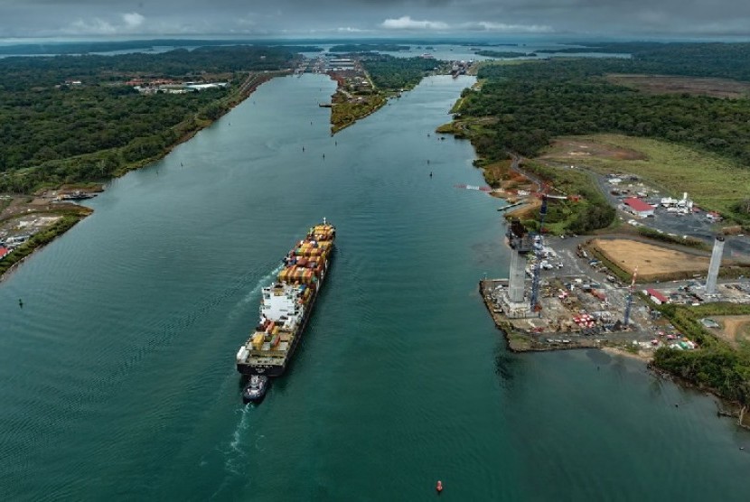 Terusan Panama, sempat mengalami kekeringan pada 2023 akibat El Nino. (ilustrasi)