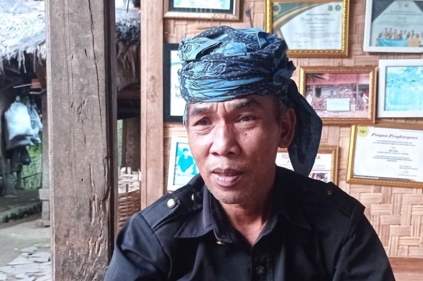 Tetua adat Badui yang juga Kepala Desa Kanekes Kabupaten Lebak Jaro Saija.