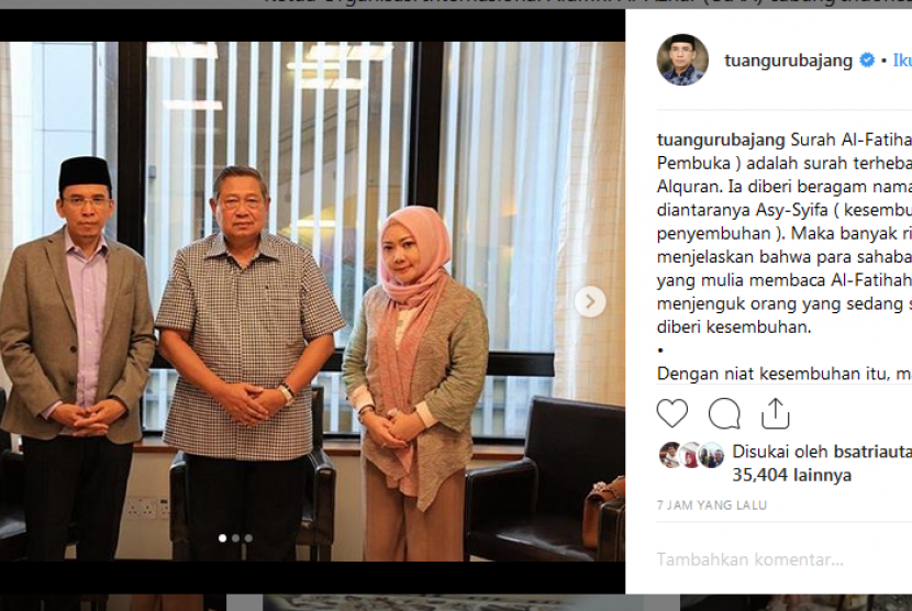 TGB Jenguk Ani Yudhoyono 