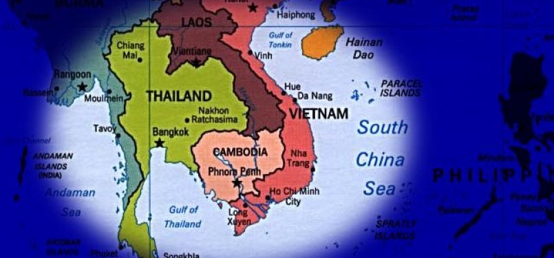 Thailand-Kamboja dalam peta (ilustrasi)