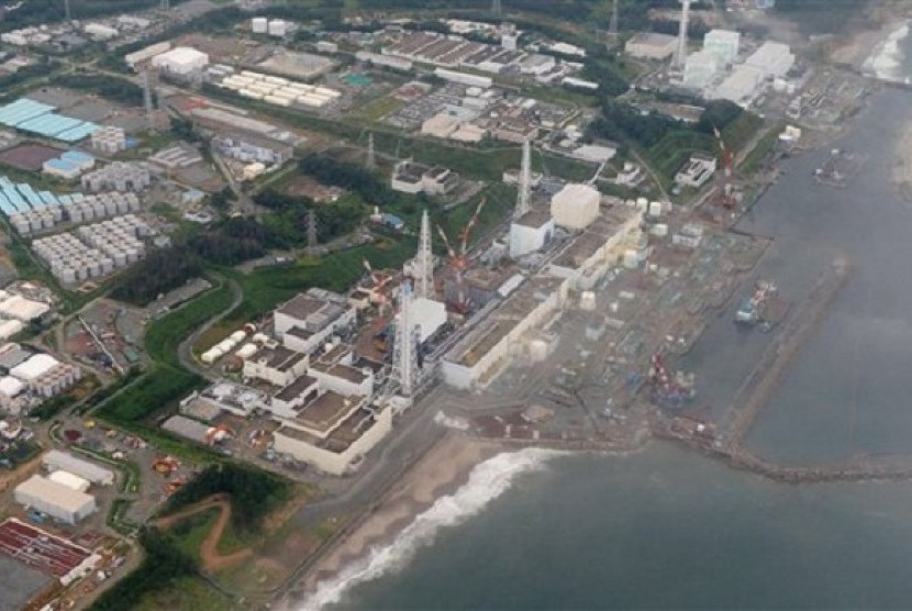 The aerial photo on August 20, 2013, shows the Fukushima Dai-ichi nuclear plant at Okuma in Fukushima prefecture, northern Japan. 