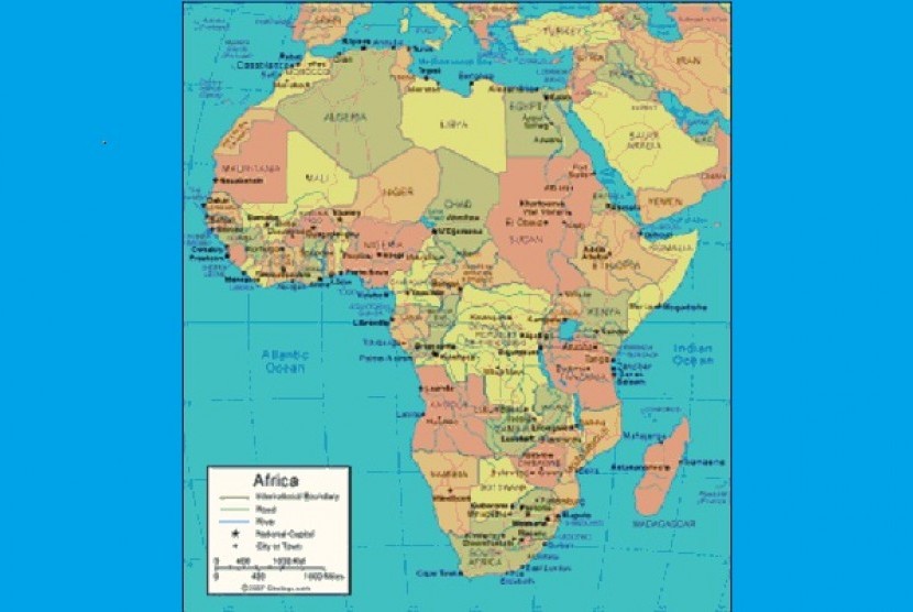 The map of Africa