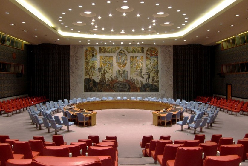 The meeting room of UN Security Council at UN headquarters in New York, US. (Illustration)