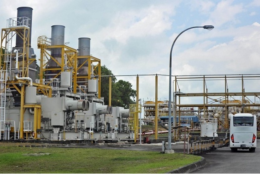 Instalasi pengolahan dan kondensasi gas milik Total di Senipah, Kalimantan Timur