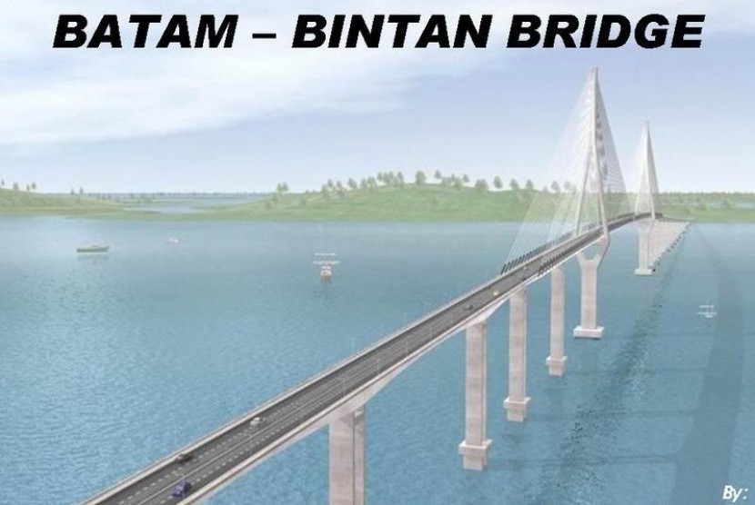 The planned bridge connects Batam and Bintan (illustration)