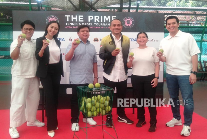 The Prime Tennis & Padel Tournament resmi diluncurkan di Anwa Racquet Club, Kebayoran Baru, Jakarta Selatan, Kamis (17/10/2025). 