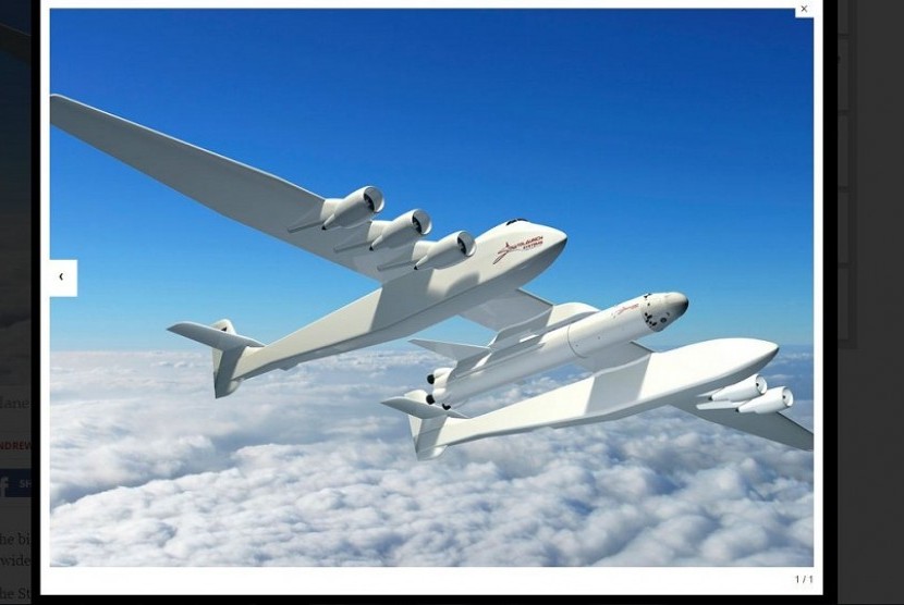 The Stratolaunch, pesawat yang digadang sebagai terbesar di dunia akan uji terbang tahun depan
