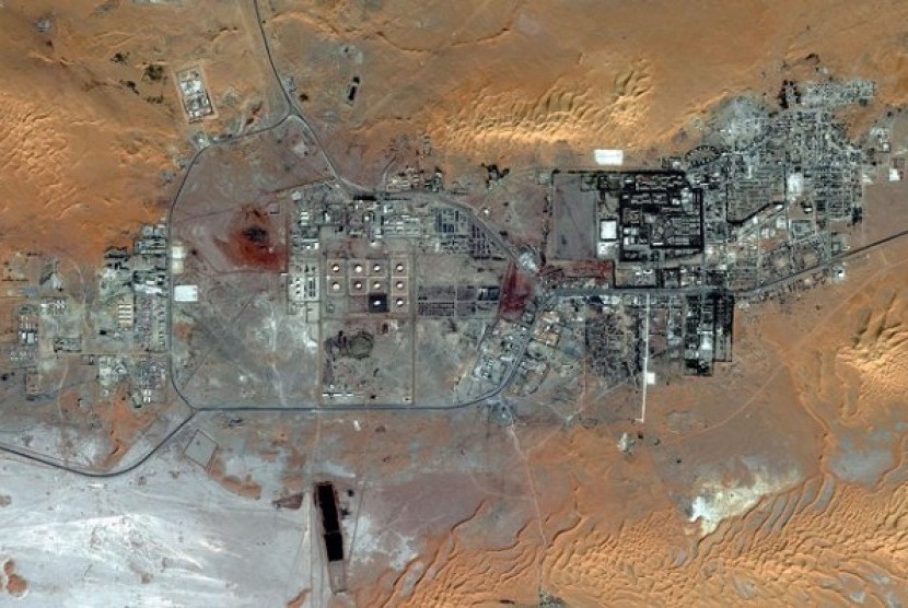 This Oct. 8, 2012 satellite image provided by DigitalGlobe shows the city of Amenas, Algeria. 