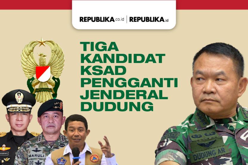 Tiga calon KSAD pengganti Jenderal Dudung Abdurachman.