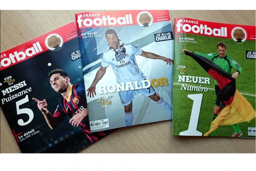 Tiga opsi cover majalah France Football
