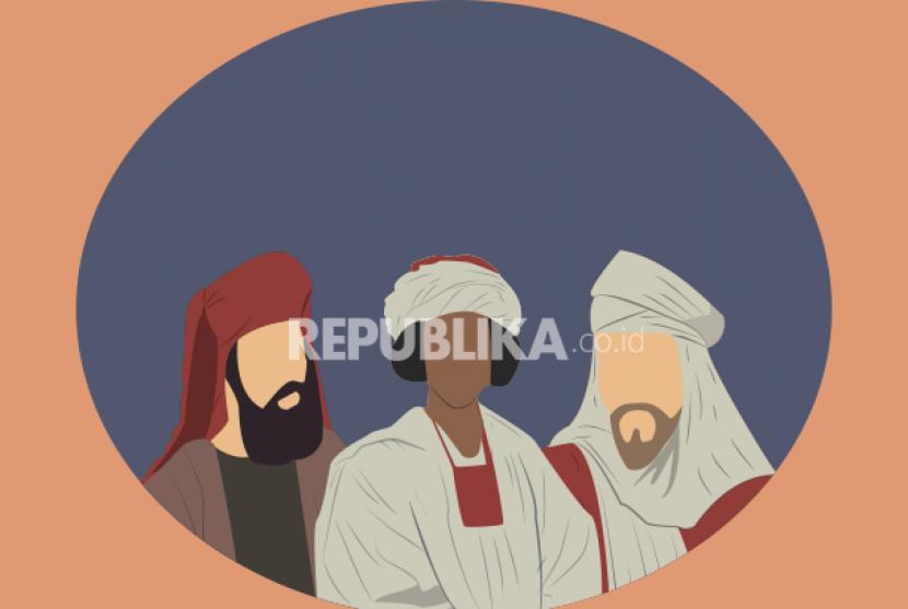 Tiga sahabat Rasulullah SAW dari luar Arab (ilustrasi). Para sahabat Nabi Muhammad SAW adalah generasi terbaik 