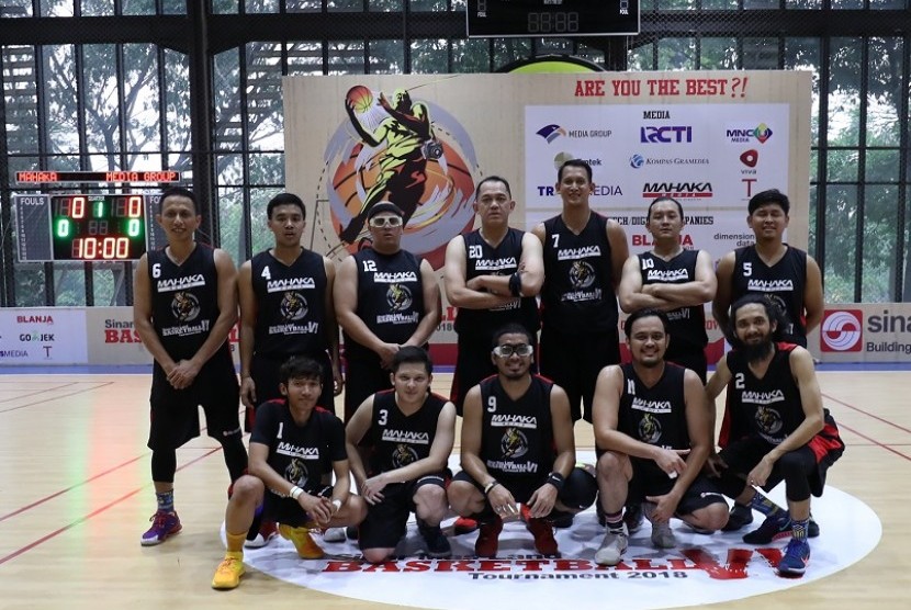 Tim basket Mahaka Media di Sinar Mas Land Basketball Tournament 2018.