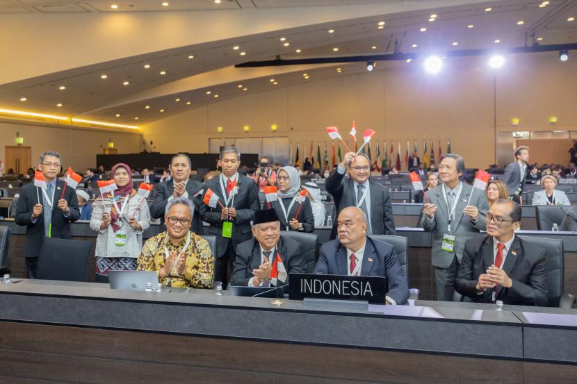  Tim Delegasi DIY dalam Sidang ke-45 Komite Warisan Dunia atau World Heritage Committee (WHC) di Riyadh Arab Saudi, Senin (18/9/2023) malam. Dalam sidang ini, Unesco menetapkan Sumbu Filosofi Yogyakarta ditetapkan sebagai salah satu warisan dunia dari Indonesia.