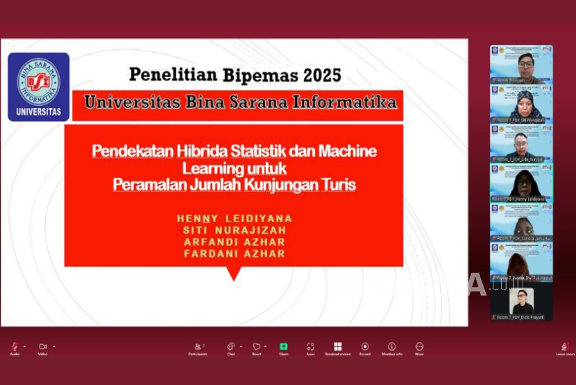 Tim doesn UBSI mengembangkan model peramalan kunjungan wisata berbasis AI. Langkah ini untuk mendukung pengambilan keputusan di sektor wisata.