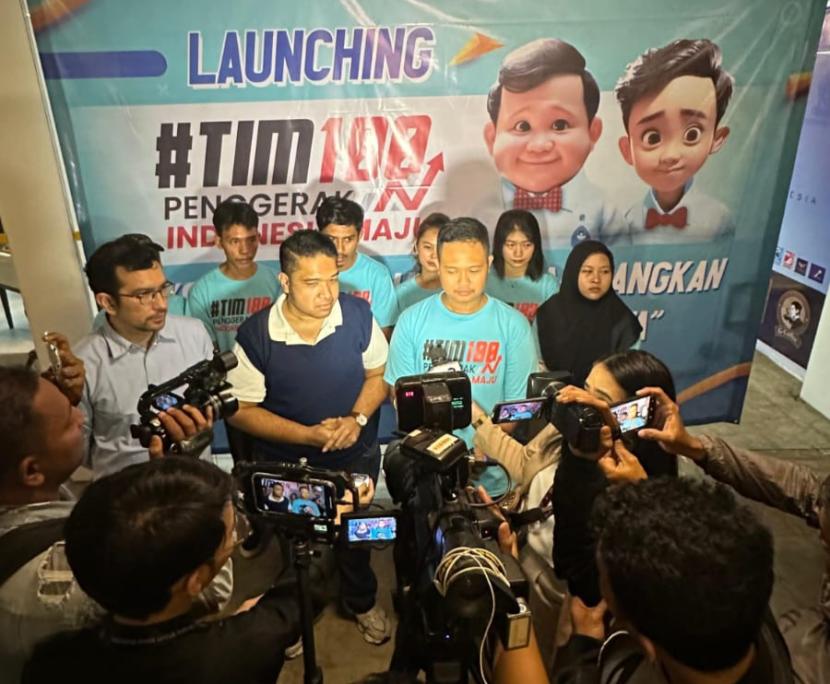 Tim Kampanye Daerah (TKD) DKI Jakarta, Prabowo-Gibran Bidang Pemilih Mahasiswa dan Milenial meluncurkan #TIM100 Penggerak Indonesia Maju pada Ahad (10/12/23).