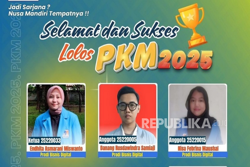 Tim mahasiswa dari Program Studi Bisnis Digital UNM berhasil meraih pendanaan dalam Program Kreativitas Mahasiswa (PKM) Tahun 2025, skema PKM Penerapan Iptek (PI) yang diselenggarakan oleh Kementerian Pendidikan, Kebudayaan, Riset, dan Teknologi.