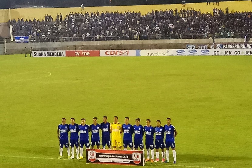 Tim PSIS jelang laga Liga 2 lawan PPSM Magelang di Stadion Jatidiri, Semarang, Jawa Tengah, Kamis (18/5).