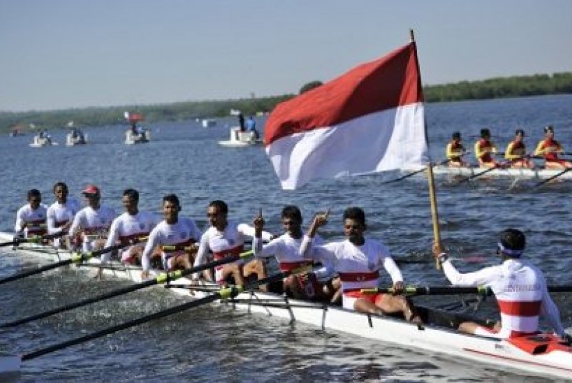 Tim rowing Indonesia.