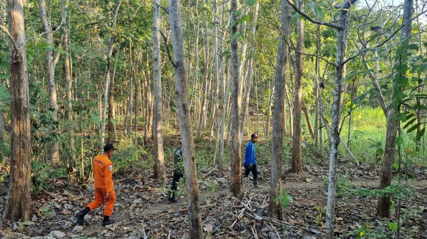 Tim SAR gabungan melakukan pencarian terhadap remaja, Andi (15), yang dilaporkan hilang di Hutan Dlingo, Kabupaten Bantul, DIY, sejak Senin (7/8/2023).