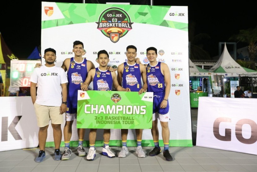 Tim Satria Muda Pertamina juara IBL Gojek 3x3 seri kedua di Bali.