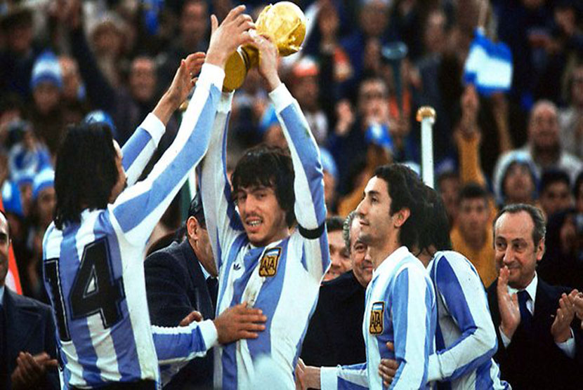 Timnas Argentina menjuarai Piala Dunia 1978.