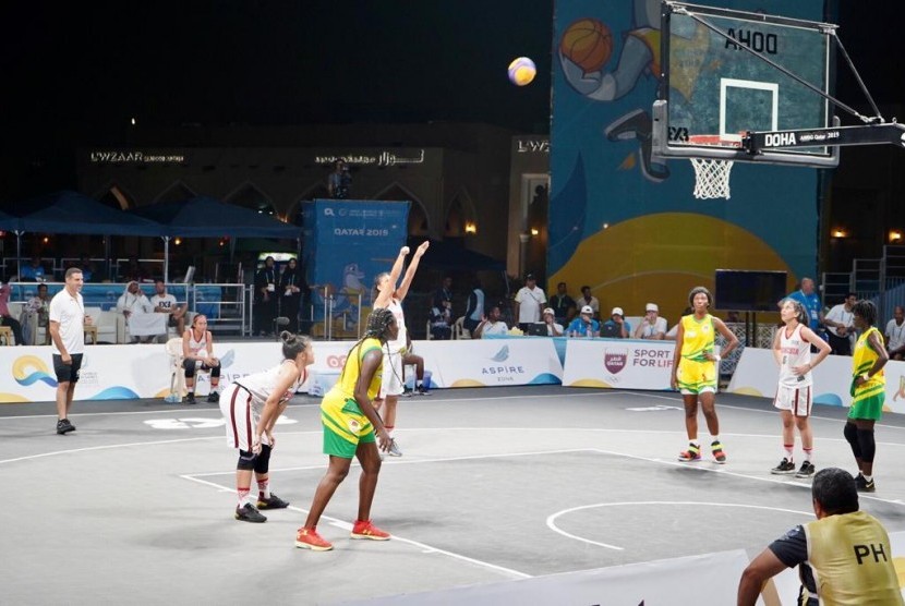 Timnas basket 3x3 putri Indonesia pada ajang World Beach Games 2019 di Doha, Qatar.  (ilustrasi)