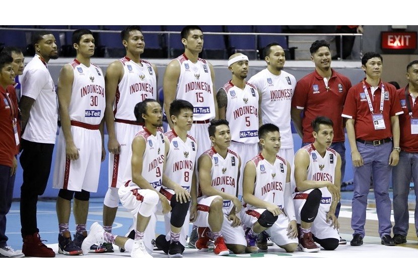 Timnas basket Indonesia di SEABA Championship 2017.