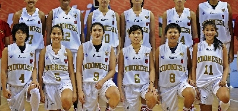 Timnas basket putri di SEA Games 2011.