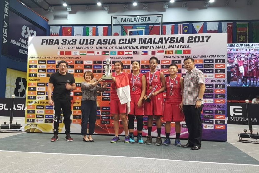 Timnas basket putri Indonesia U-18 juara 3x3 Asia.