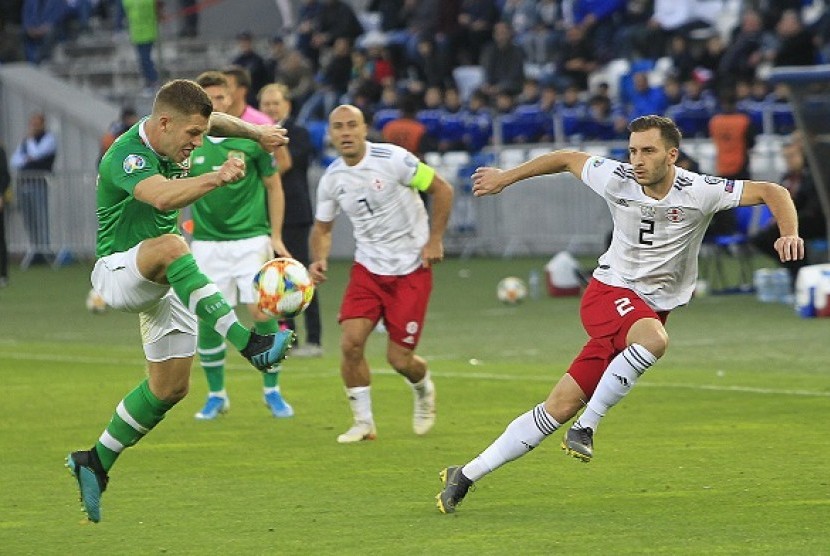 Timnas Georgia melawan Irlandia dalam pertandingan Grup D Kualifikasi Euro 2020 di Stadion Dinamo Arena, Tblisi, Ahad (13/10) dini hari WIB/