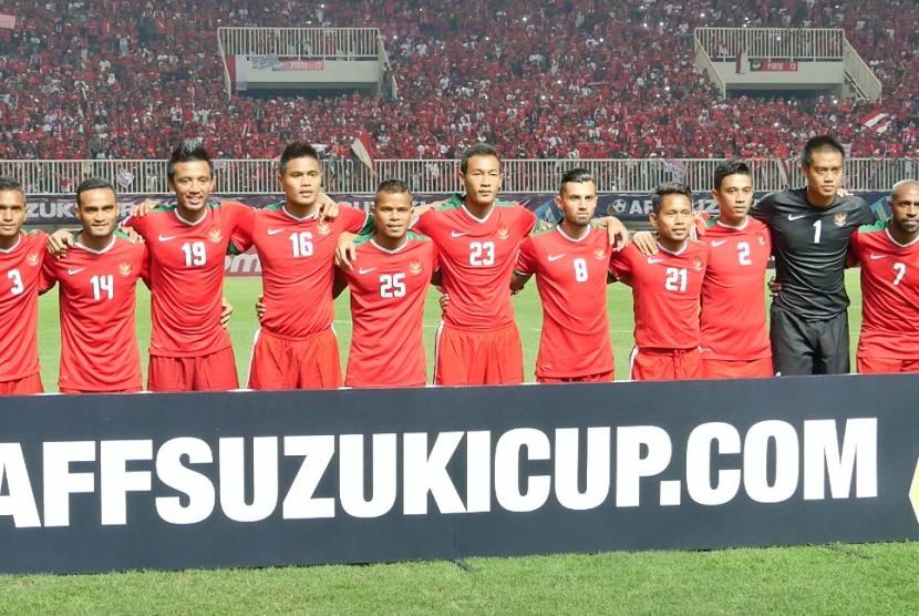 Timnas Indonesia di laga final leg pertama Piala AFF 2016