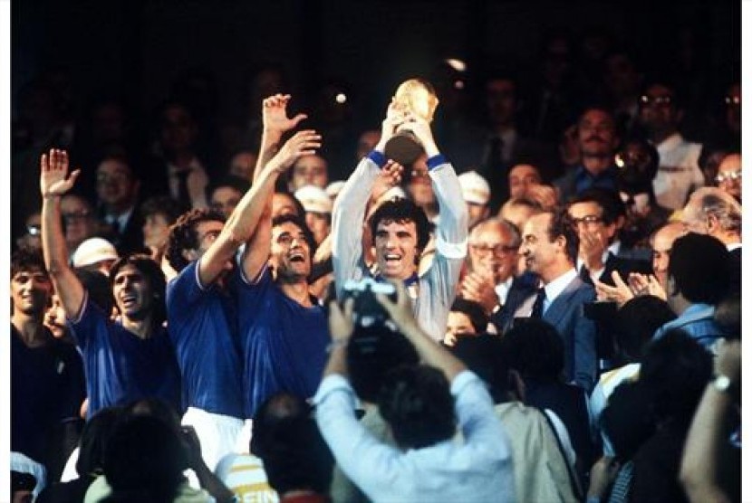 Timnas Italia saat memenangkan Piala Dunia 1982.