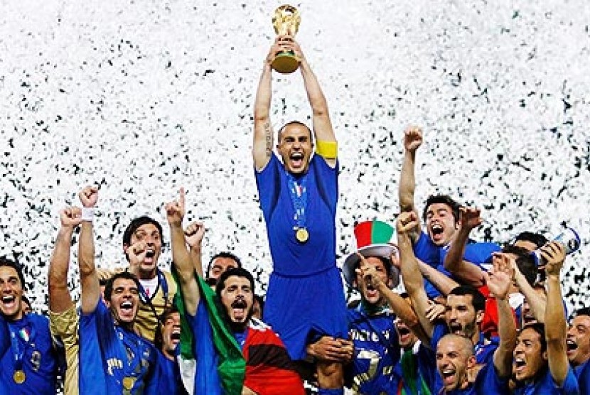 Timnas Italia saat menjuarai Piala Dunia 2006.