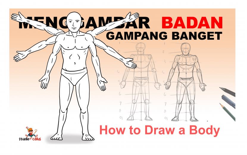Tips cara menggambar tubuh manusia langkah demi langkah oleh ilustrator Republika Da