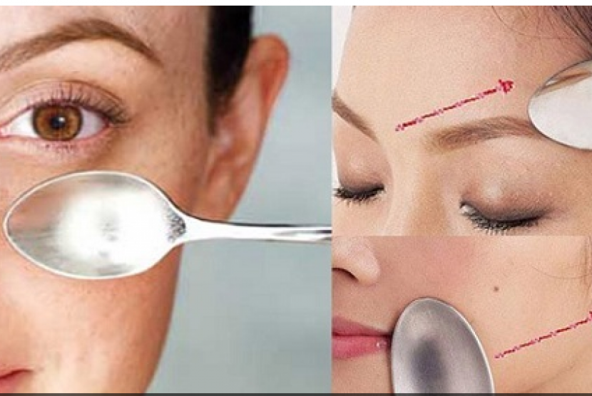 Tips sehat untuk wajah dengan memakai sendok