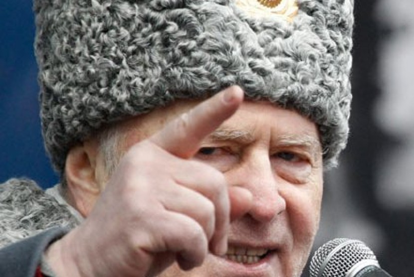 Tokoh politik Partai Demokrat Liberal Rusia, Vladimir Zhirinovsky.
