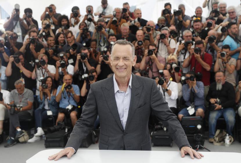 Tom Hanks menghadiri sesi pemotretan untuk film Elvis dalam Festival Film Cannes, di Cannes, Prancis, 26 Mei 2022. Hanks merupakan pengidap diabetes tipe 2.