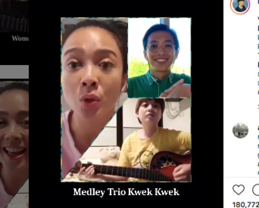 Trio Kwek-Kwek membuat video penyemangat untuk Papa T Bob.