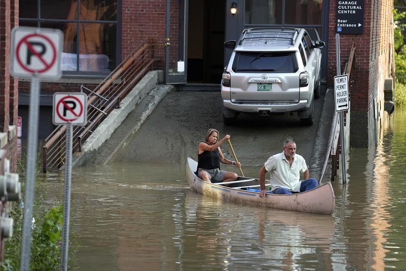 Banjir besar di negara bagian Vermont, Amerika Serikat (AS).