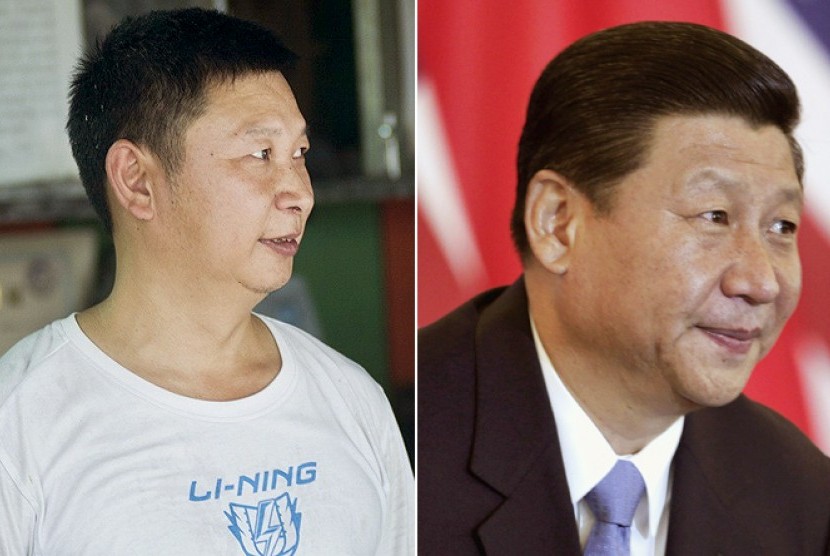 Tukang roti Shao Jinhua (kiri) dan Presiden Cina Xi Jinping (kanan).