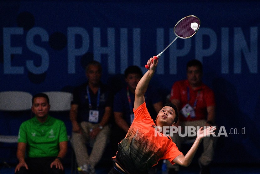 Tunggal putra Indonesia Anthony Sinisuka Ginting.