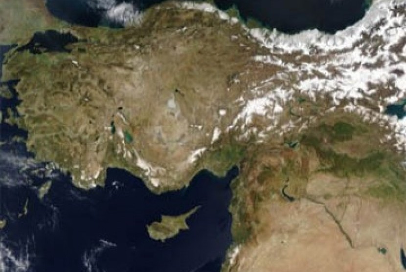 Turki dilihat dari satelit. 