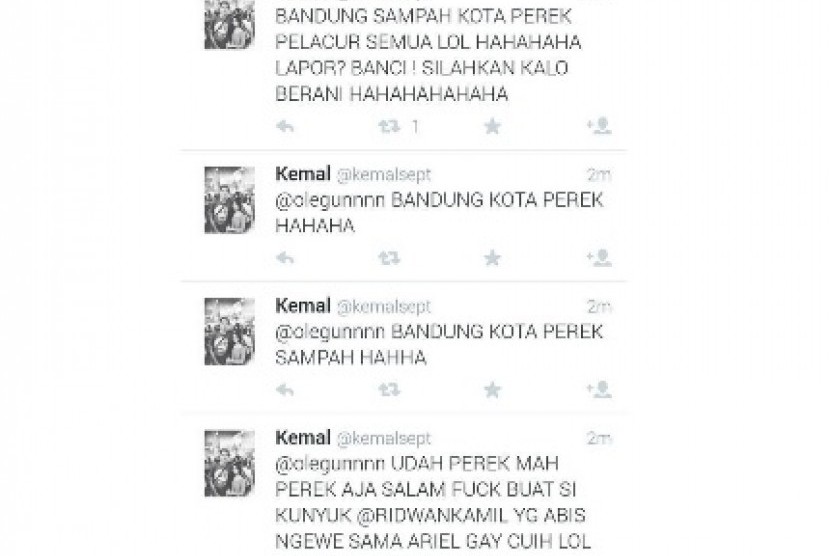 Twitter penghinaan @kemalsept