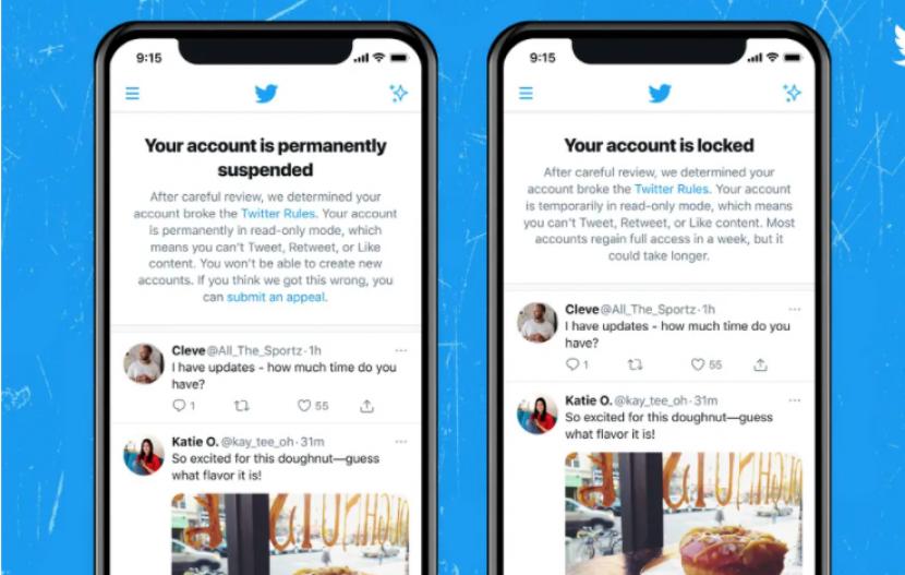  Twitter sedang menguji notifikasi baru yang memberitahu pengguna jika akun telah ditangguhkan