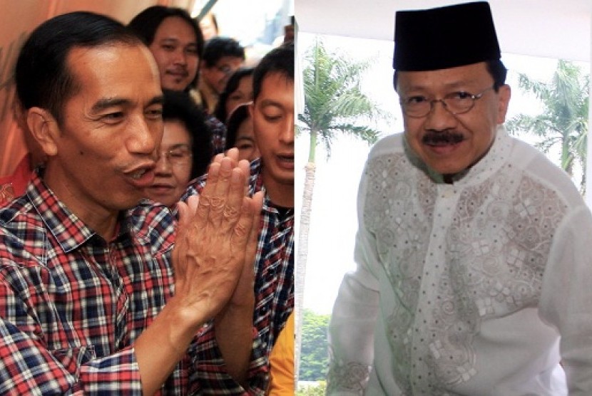 Two Jakarta gubernatorial candidates are Joko Widodo (left) and the incumbent Fauzi Bowo. They start their first campaign on Friday.