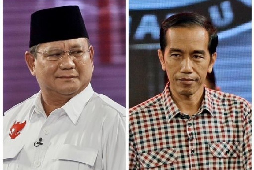 Two presidential candidates, Prabowo Subianto (left) and Jokow Widodo (file photo)