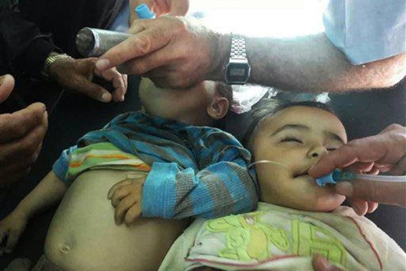 Ilustrasi - Korban gas beracun Suriah