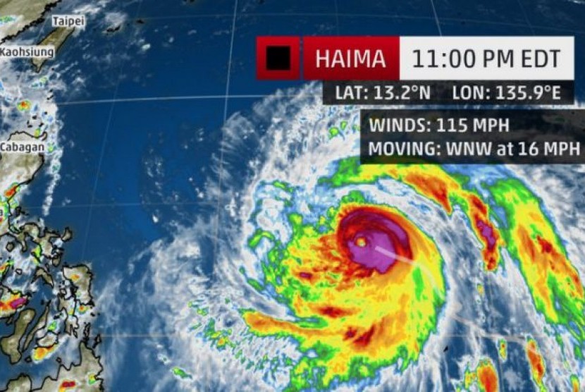 Typhoon Haima hit northern Philippines araound 11: pm local time on Wednesday (10/19).