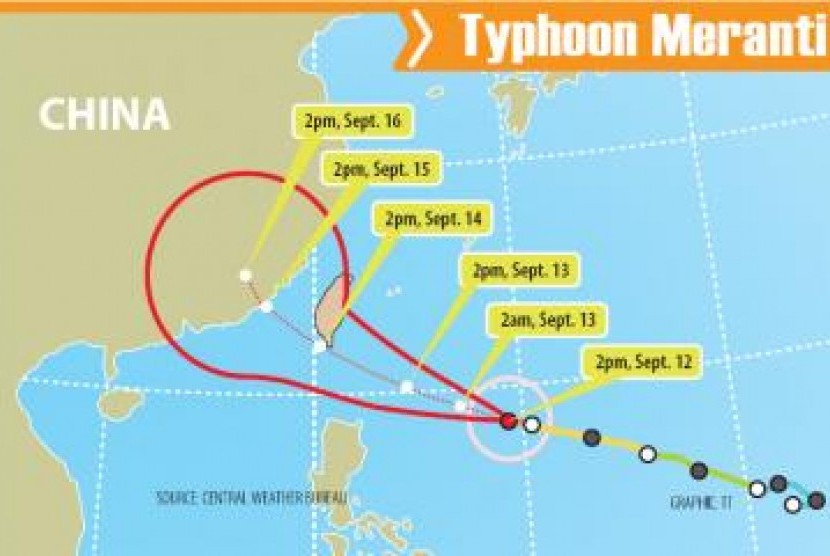After hit by typhoon Meranti, China prepares for typhoon Megi.