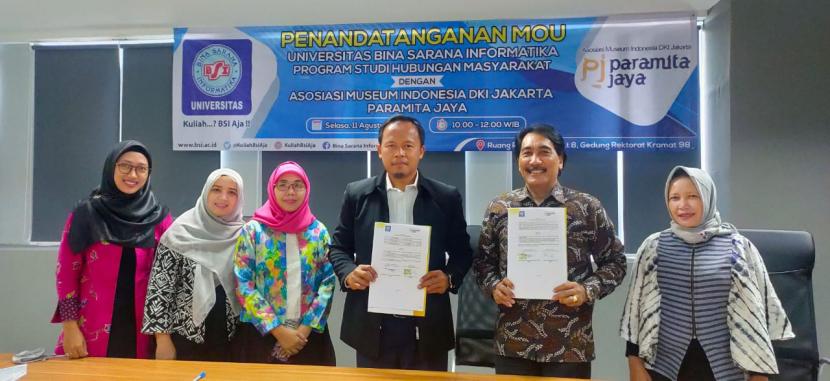 UBSI menandatangani nota kesepahaman (MoU)  dengan Asosiasi Museum Indonesia DKI Jakarta Paramita Jaya.